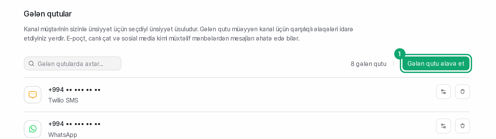Kanal kataloqunu açın