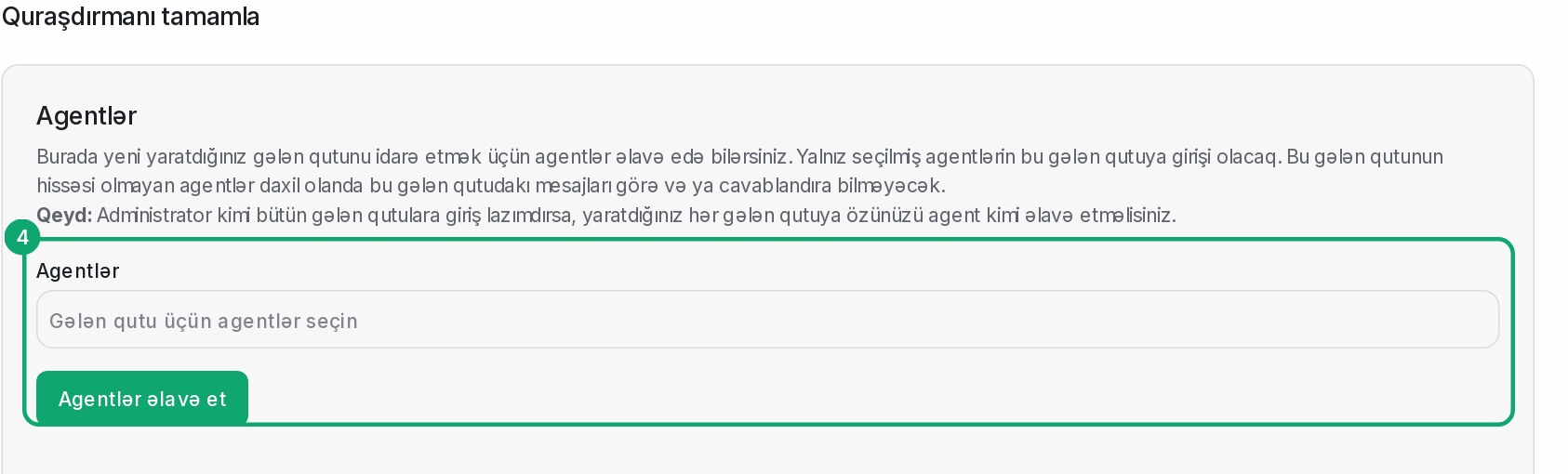 Agentləri seçin