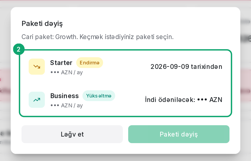 Yeni paketi seçin