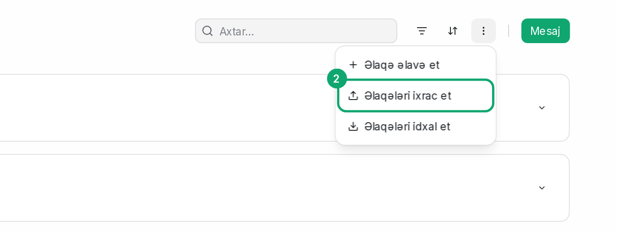 İxracı başladın